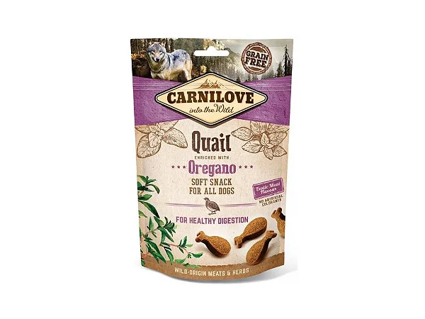 Carnilove dog semi moist snack quail enriched with oregano 200 g