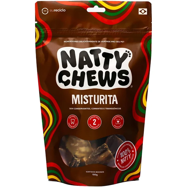 Misturita natty chews - 100g recorte bovino