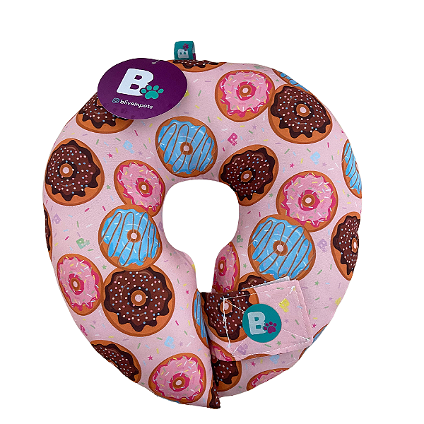 Colar donut - confeitado rosa