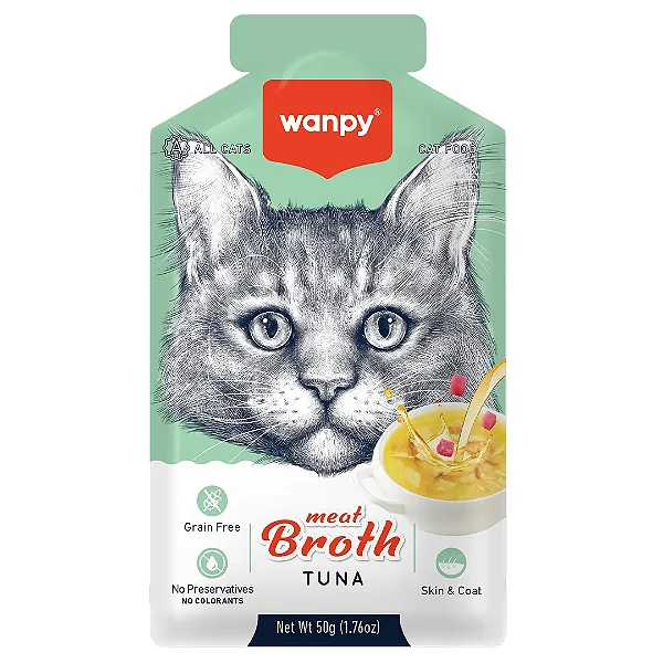Petisco para gato Wanpy caldo sabor atum 50g