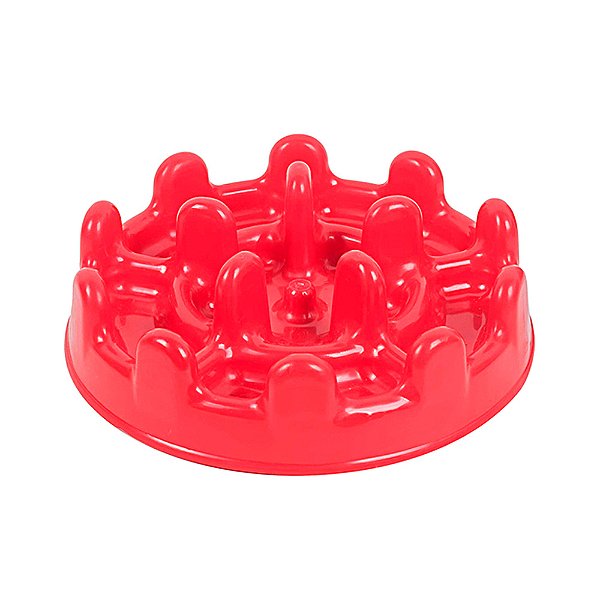Comedouro Lento Petfit Vermelho