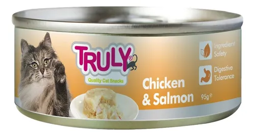 Petisco Gato Truly Enlatado De Frango Salmao 95G