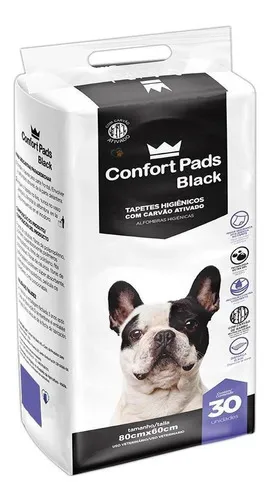 TAPETE HIGIENICO CONFORT PADS BLACK (80CMX60CM) 30 UNIDADES