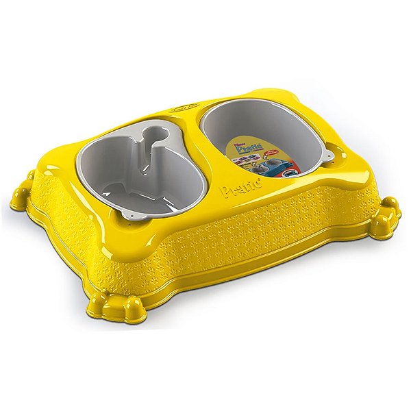 Comedouro New Pratic Pequeno Amarelo