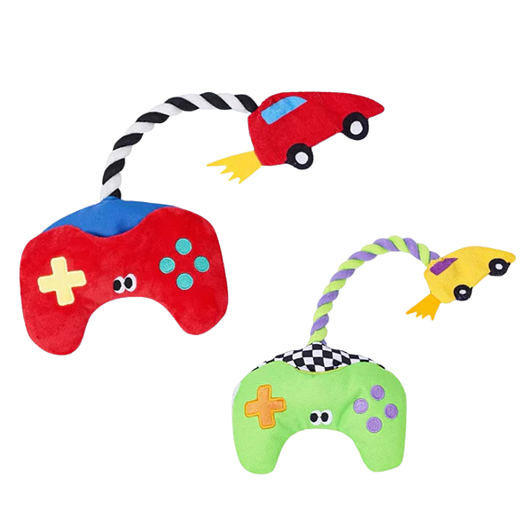 Brinquedo para cachorros- zeze Gameboy Controle Pelúcia e Corda