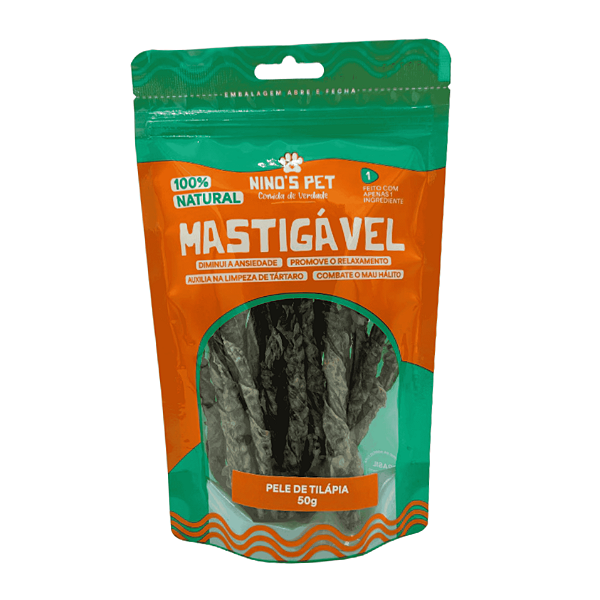 Pele de Tilápia Desidratada 50g Ninos Pet