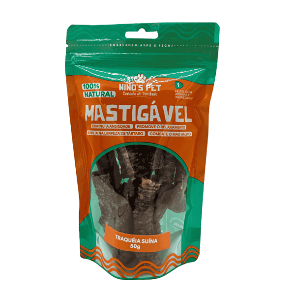 Traqueia Suína Desidratada 50g Ninos Pet