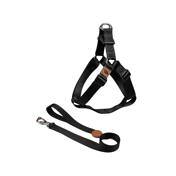 Conjunto Peitoral Step In e Guia Black