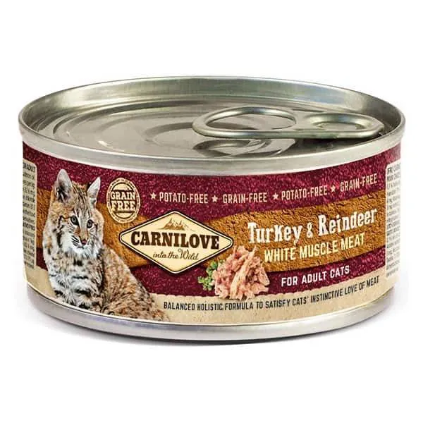 CARNILOVE CAN CAT TURKEY & REINDEER100G