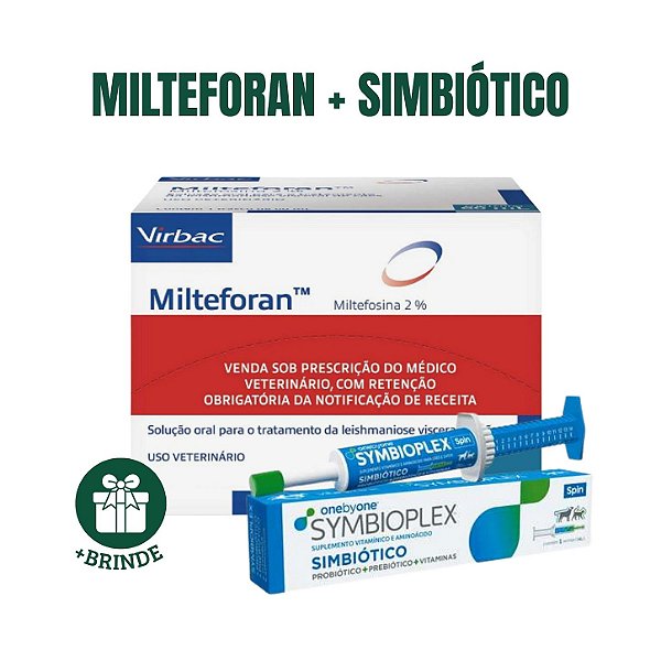 Kit Milteforan + Simbiótico + BRINDE E FRETE GRÁTIS
