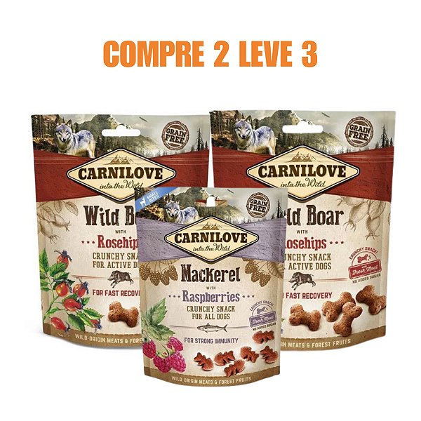 Carnilove Dog Snack 200g Compre 2 e leve 3