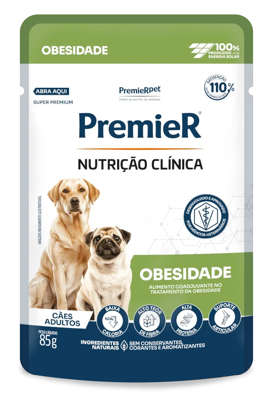 PREMIER NUTR CLIN UMIDOS CAES OBESIDADE 85 G (20 UND)