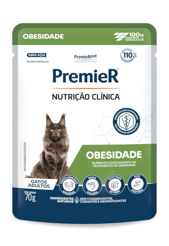 PREMIER NUTR CLIN UMIDOS GATOS OBESIDADE 70 G