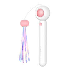 Varinha de brinquedo retrátil 2 em 1 para gatos com laser