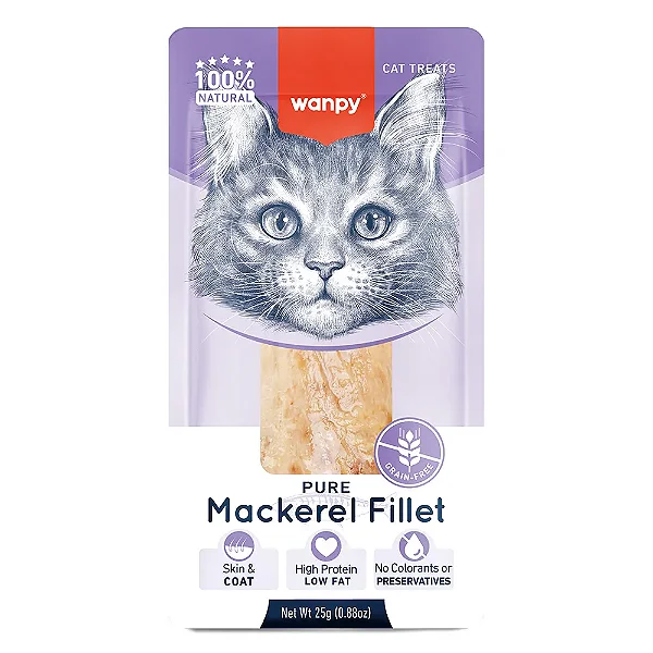 Petisco Para Gato Wanpy Fillet Natural de Cavalinha 25g