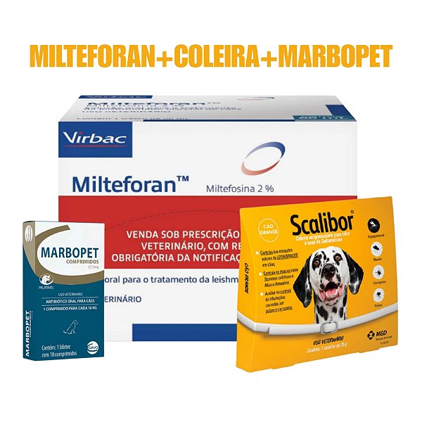 Combo Milteforan Virbac + Coleira Scalibor + Marbopet