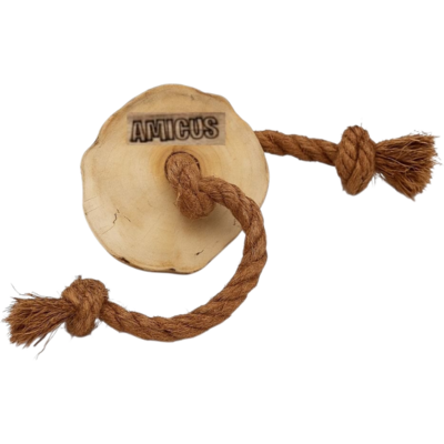 Brinquedo Sustentável Amicus Coconut Wood Disco Marrom para Cães