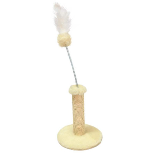 Arranhador 1 plataforma Pequeno Branco 18X18X23 cm