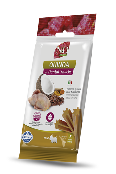 Petisco ND Dental Snacks Quinoa Can Adt Mini Codorna 60g