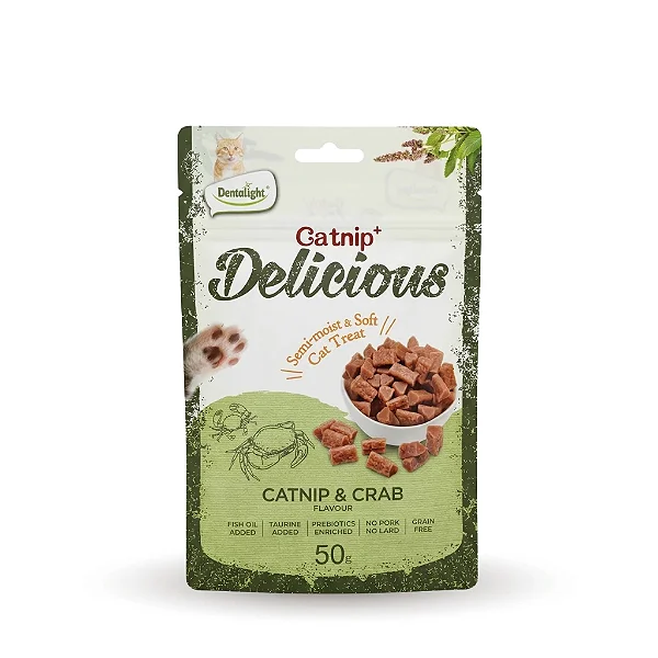 Catnip + Caranguejo 50g – Petisco Natural com Catnip para Gatos