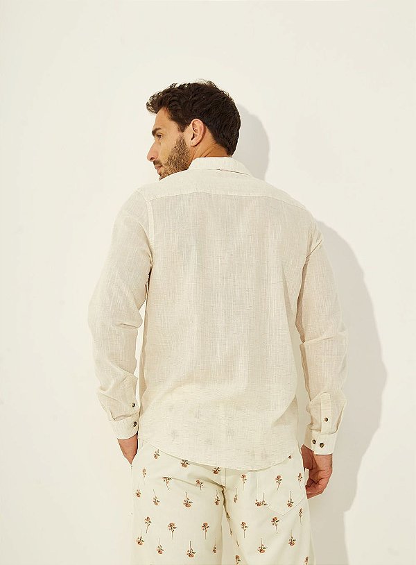 CAMISA LINHO RELAX  BEGE
