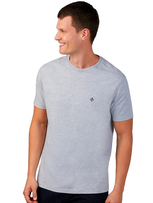 T SHIRT  BASICA CINZA CLARO DUDALINA