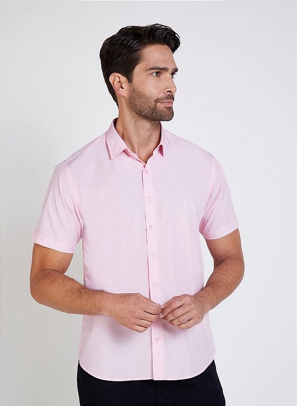 CAMISA MC WRINKLE FREE FIL  ROSA DUDALINA