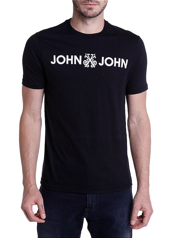 T SHIRT ESTAMPA PRETO JOHN JOHN