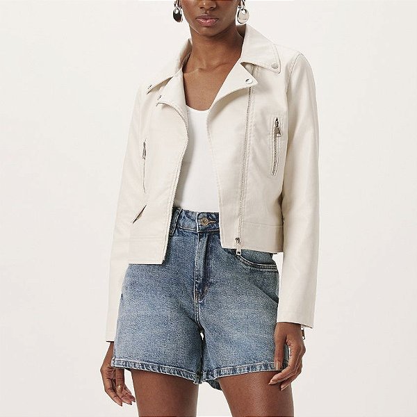 JAQUETA BIKER OFF WHITE JAQ28797