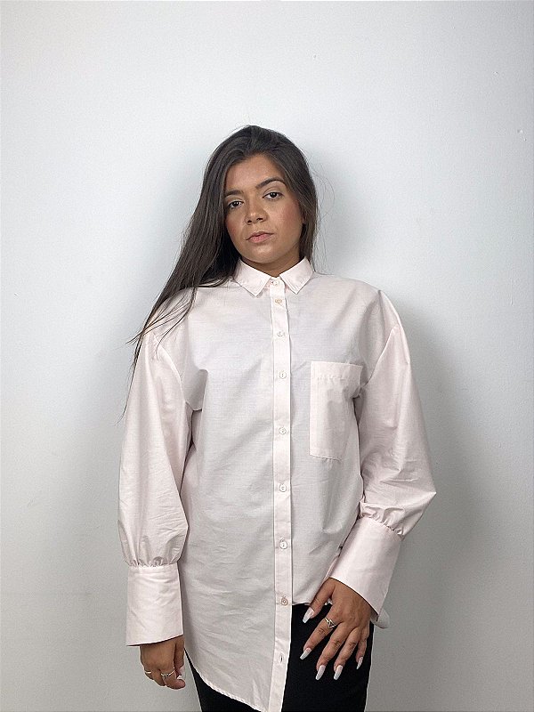 CAMISA ML OVERSIZED ROSA CLARO