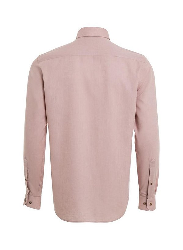 CAMISA COMFORT FIO TINTO ROSA CLARO INDIVIDUAL