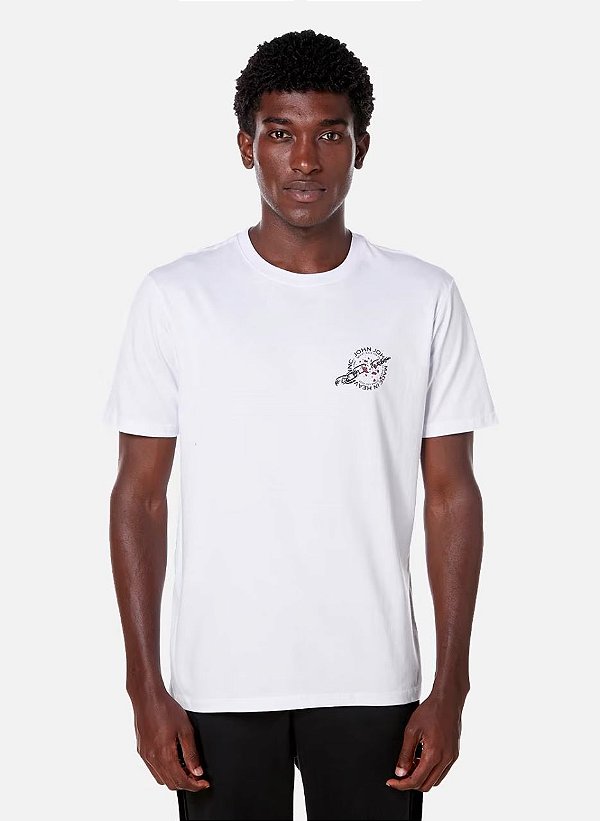 CAMISETA REGULAR CHAINS JOHN JOHN BRANCO