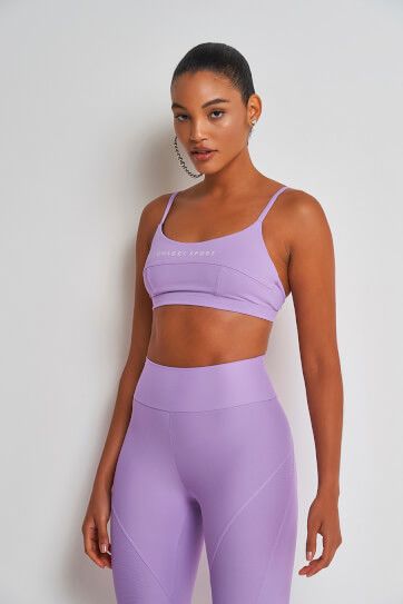CONJUNTO TOP/CALÇA LEGGING LILÁS COLCCI