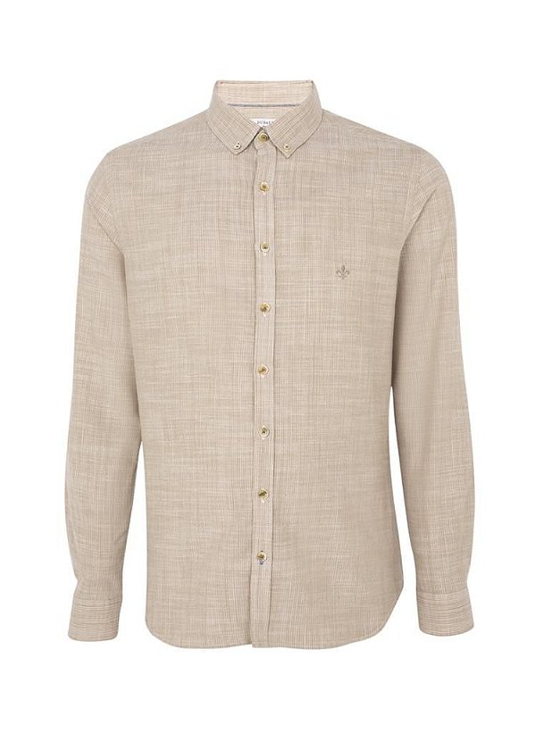 CAMISA ML COMFORT SLUB LIST  BEGE MEDIO DUDALINA