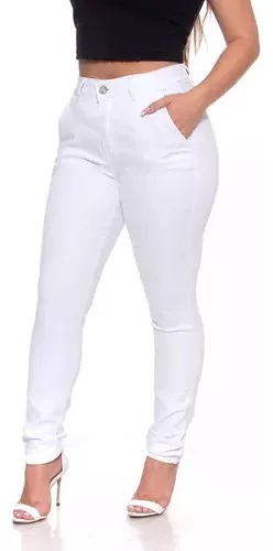 CALÇA CIGARRETE FEM. RISE SKINNY BRANCA    42