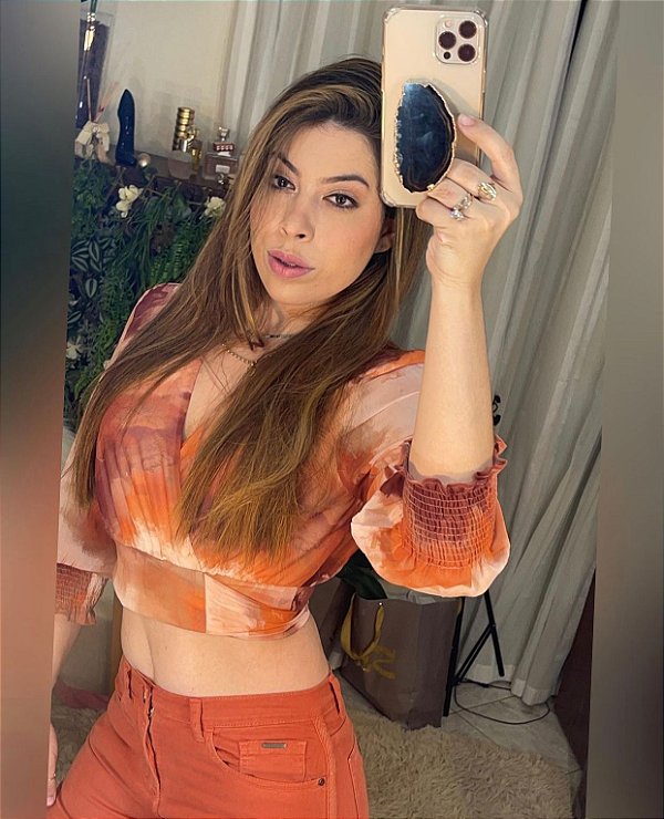 BLUSA CROPPED MANGA DIMY