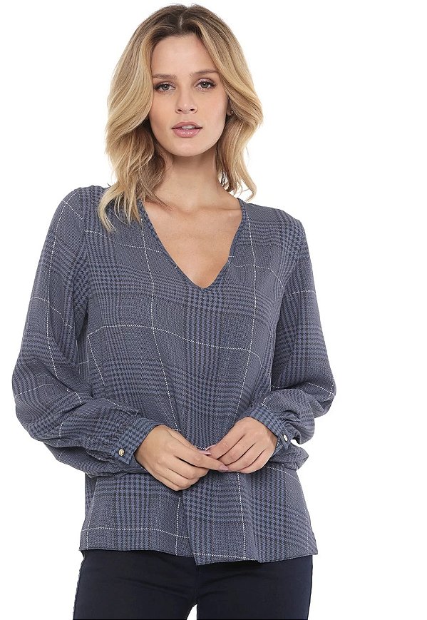 BLUSA COM DECOTE V LANÇA PERFUME