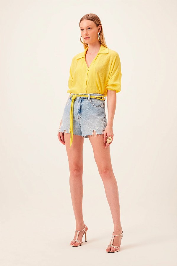 SHORTS MADONNA MOM COM CINTO DIMY