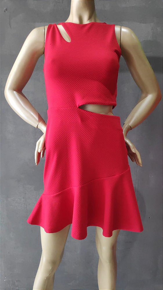 VESTIDO ABERTURAS E SAIA  VERMELH  MORENA ROSA