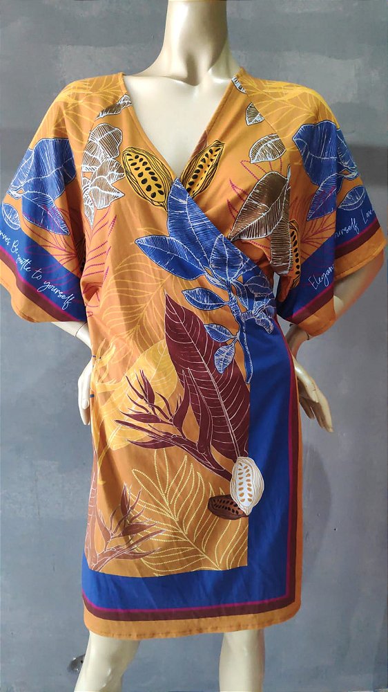VESTIDO ESTAMPADO TRANSPASSADO ELEGANCE