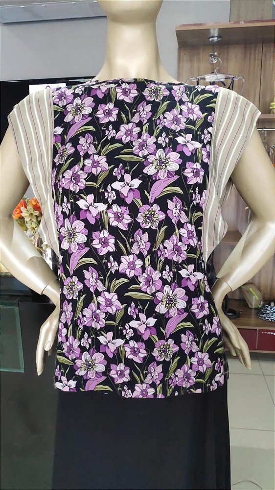 BLUSA ESTAMPADA  MALVA BLACK BIG COLCCI