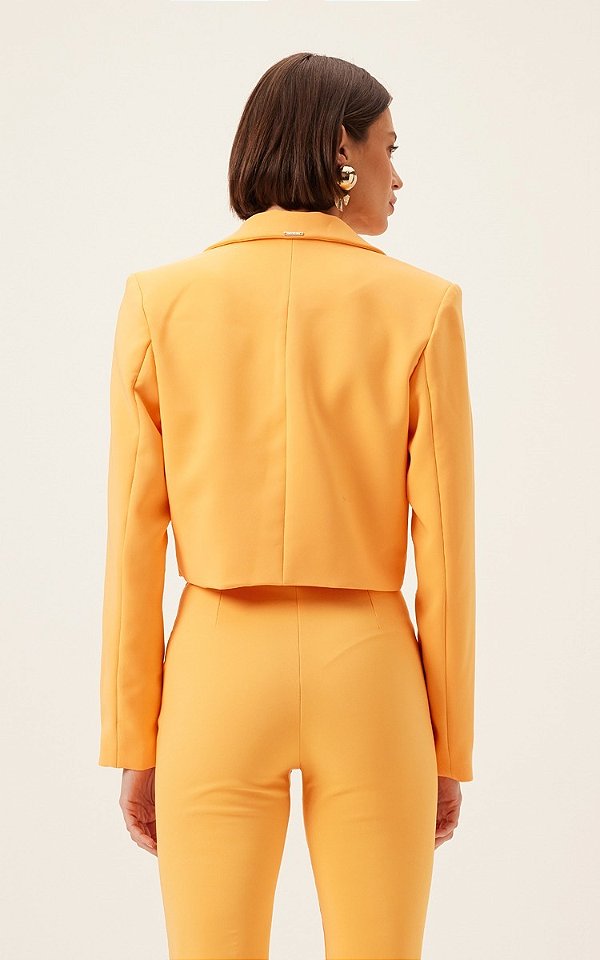 BLAZER ALFAIATARIA CROPPED COM FAIXA DIMY
