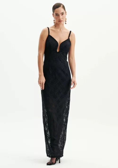 VESTIDO LONGO DE ALCA