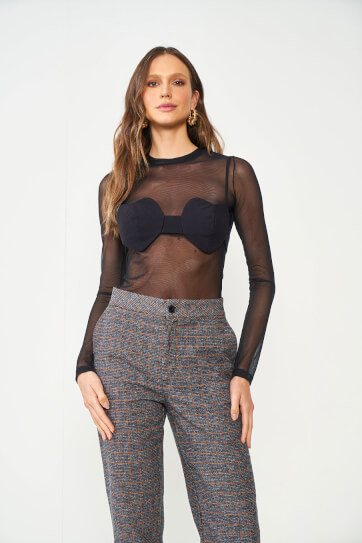 BLUSA TULE  PRETO COLCCI
