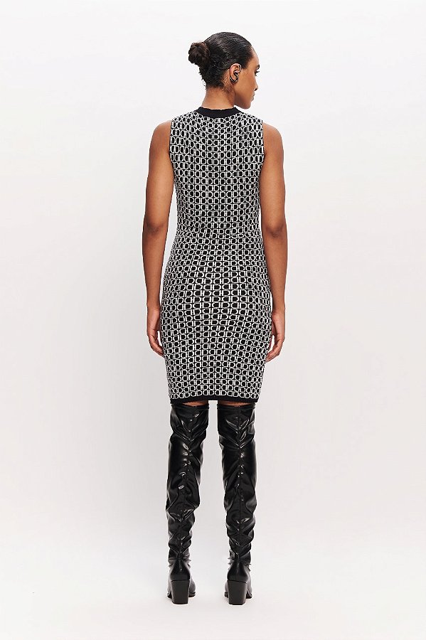 VESTIDO CURTO TRICOT MONOGRAMA VET32395