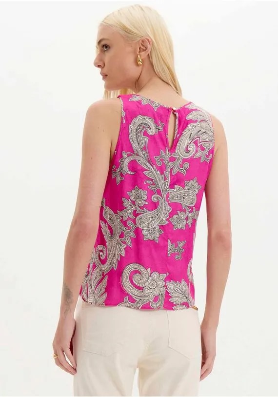 BLUSA ESTAMPADA SEM MANGAS 502BL007730 LP ROSA