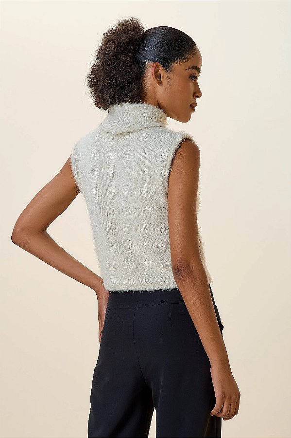 CROPPED GOLA FIO ANGORA TRICOT DESERTO MY PLACE