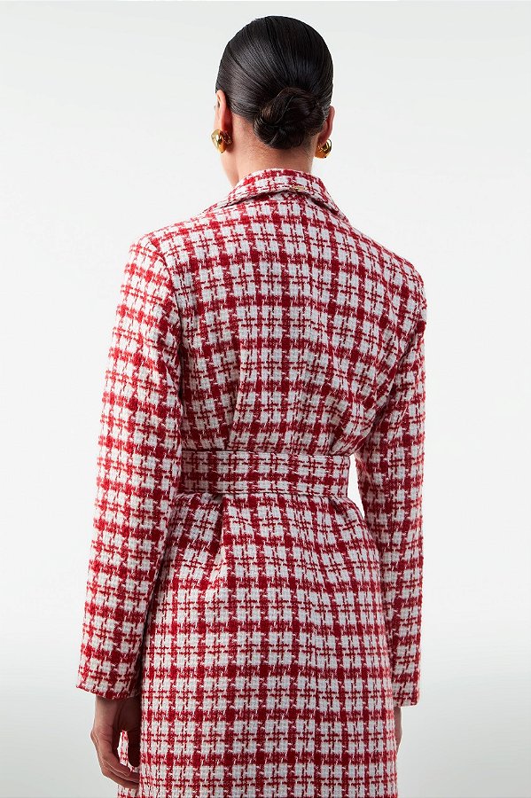 CASACO TRENCH COAT FEMININO -DIMY VERMELHO