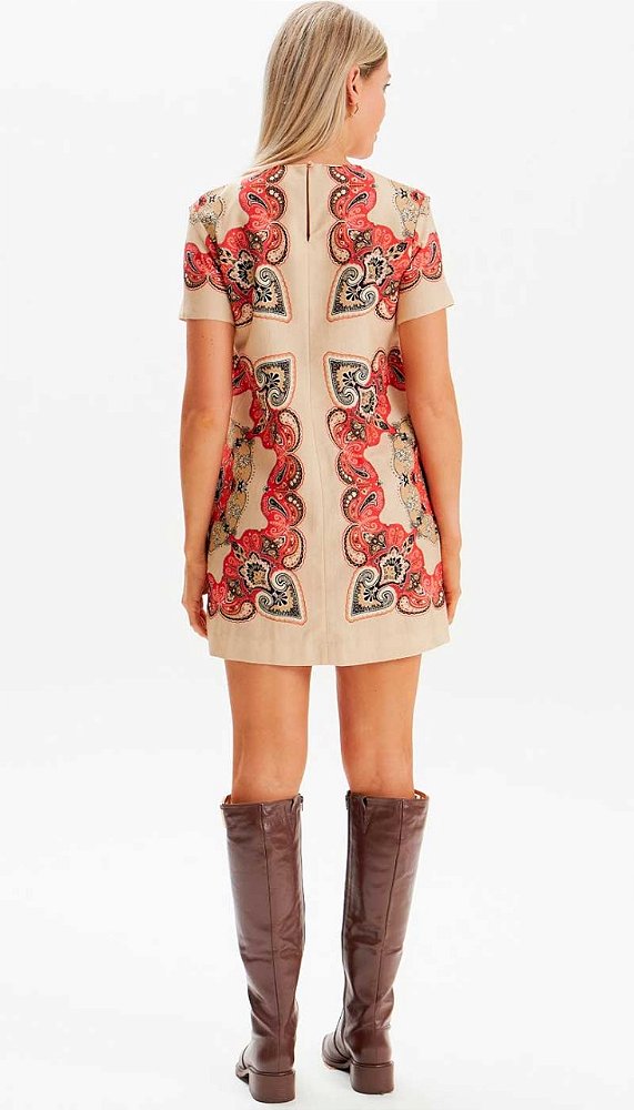 VESTIDO CURTO ESTAMPADO