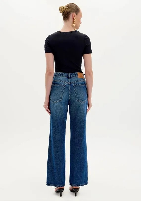 CALCA JEANS FULL LENGTH HIGH  LANÇA PERFUME